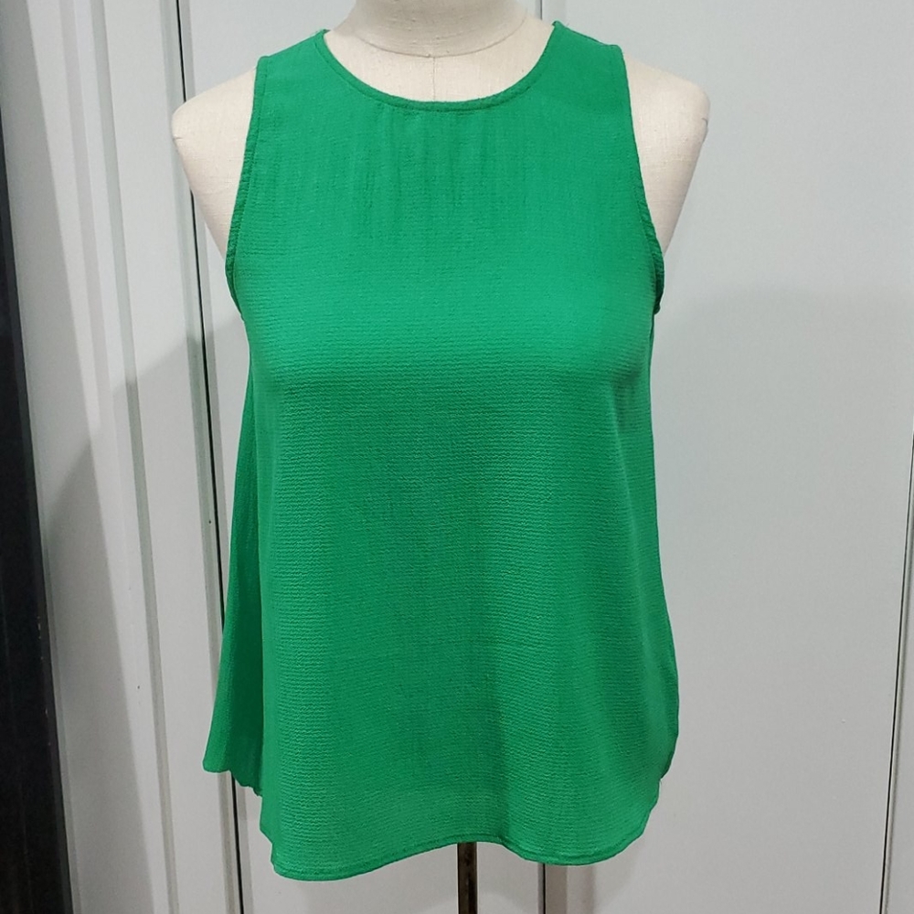 Francesca's Collection Laser Cut Green Top